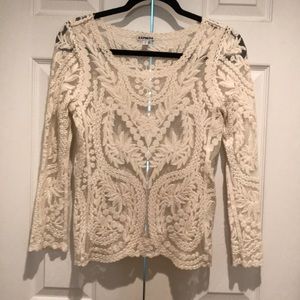 Lace Shirt (ivory) size small